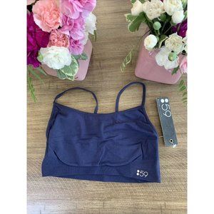 NWT SPLITS 59 LOREN SEAMLESS Navy STRAPPED Stretchy SPORTS BRA SPLITS59 XS/S